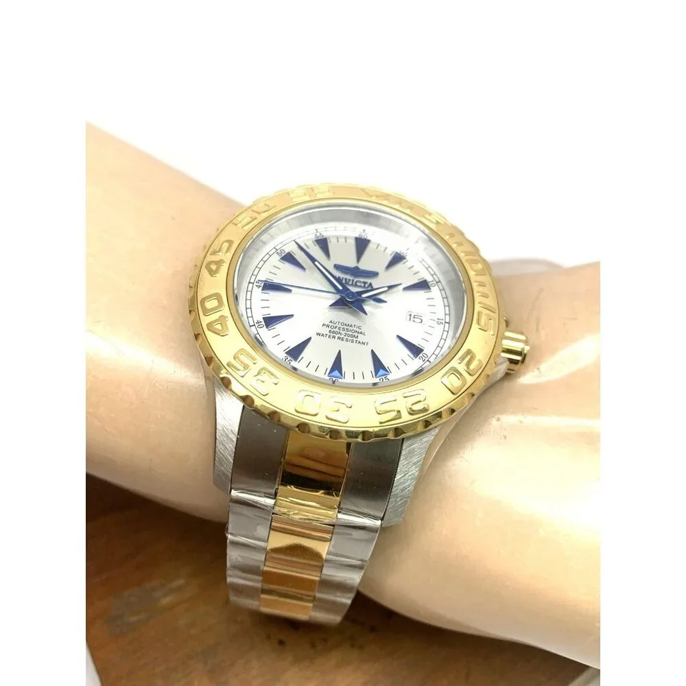 Invicta Men's Watch 2307 Ocean Ghost Automatic Silver Dial Two Tone Steel 47mm